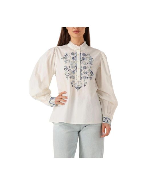 Louizon Gray Swirling Bluse Für Sonnige Tage