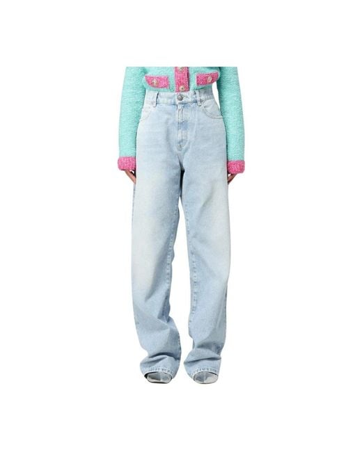 Balmain Wide Jeans in het Blue