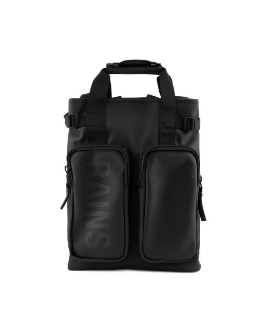 Rains Black Texel Backpack