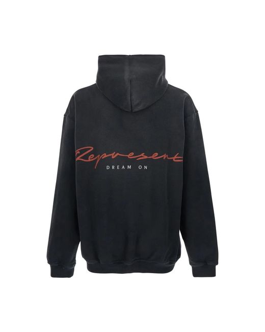 Represent Hoodies & Sweatvesten ,Veelkleurig ,Katoen Maxi Print Hoodie in het Blue voor heren