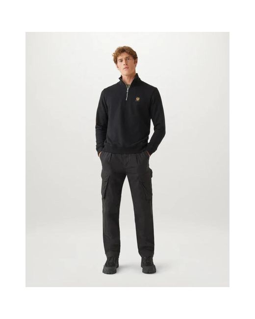 Belstaff Viertel zip sweatshirt schwarz in Black für Herren
