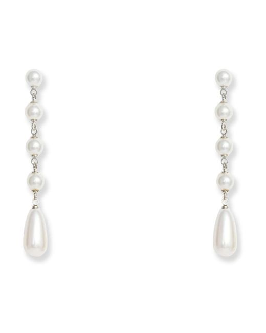 Self-Portrait White Earrings