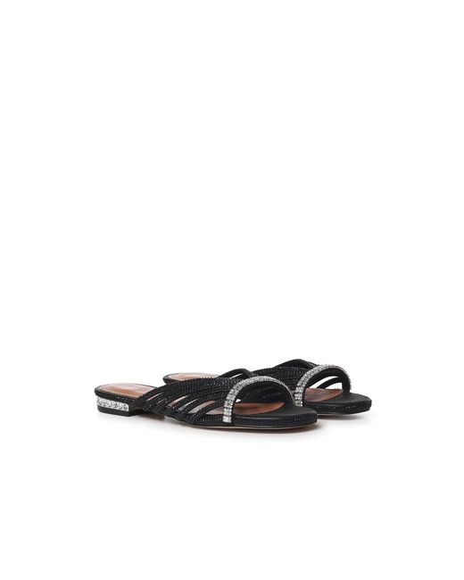 Kurt Geiger Black Flat Sandals