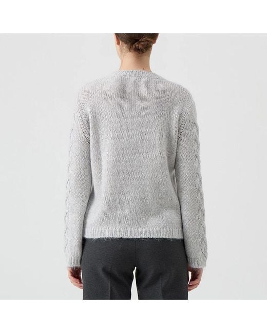 Round-Neck Knitwear di Le Tricot Perugia in Gray