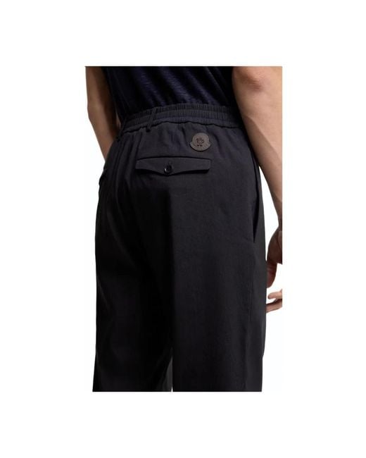 Moncler Black Straight Trousers for men