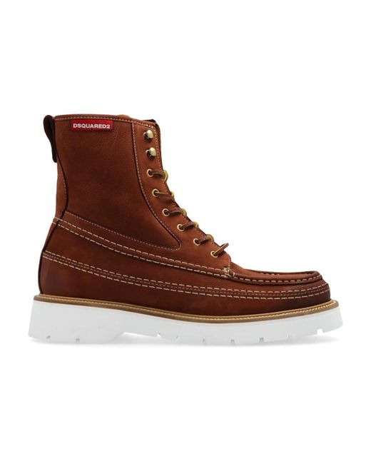 DSquared² Lace-Up Boots in het Brown voor heren