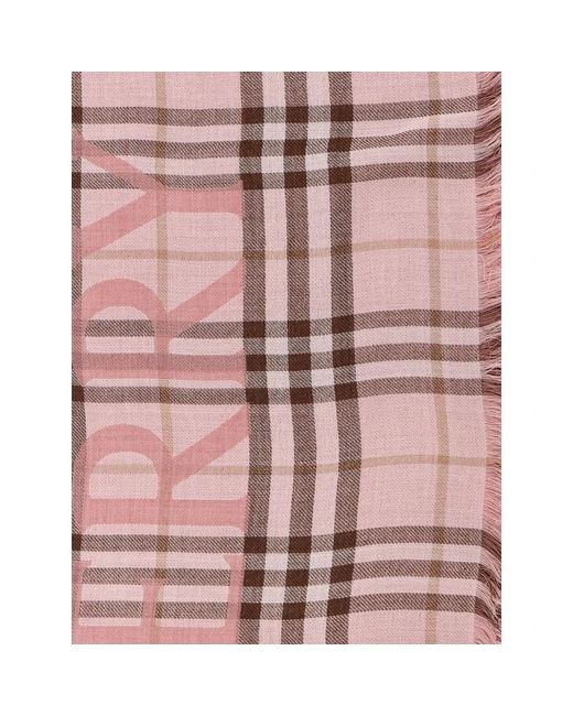 Burberry Pink Winter Scarves