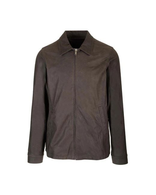 Rick Owens Brown Leather Jackets for men