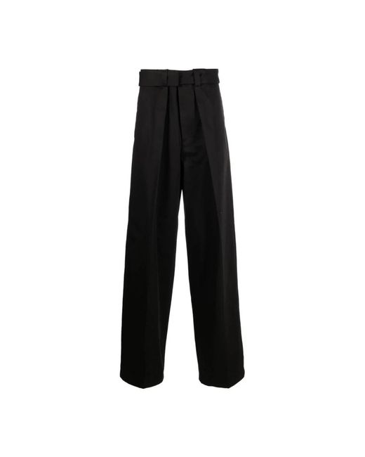 Jil Sander Wide Broeken in het Black voor heren