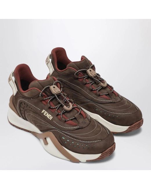 Fendi Brown Flow Low Tops