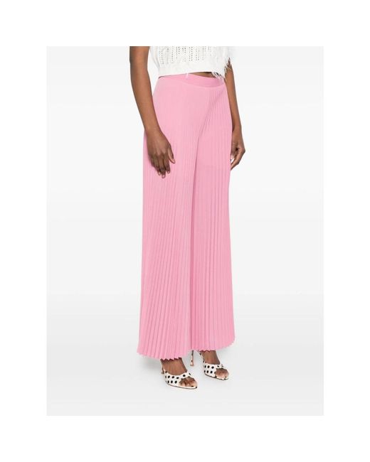 Twinset Pink Wide Trousers