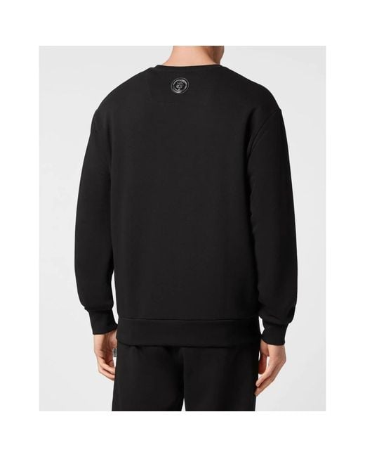 Philipp Plein Fitness ,Zwart ,Katoen Sweatshirt Scratch in het Black voor heren