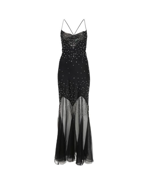 Rabanne Maxi Jurken in het Black