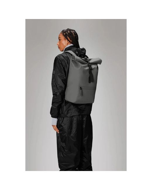 Rains Black Backpacks