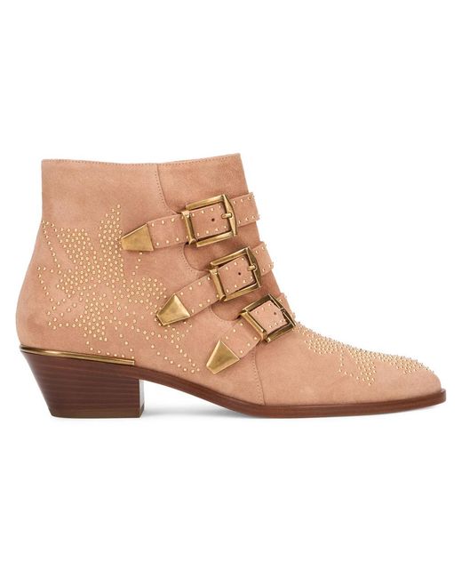 Chloé Brown Cowboy & Biker Boots