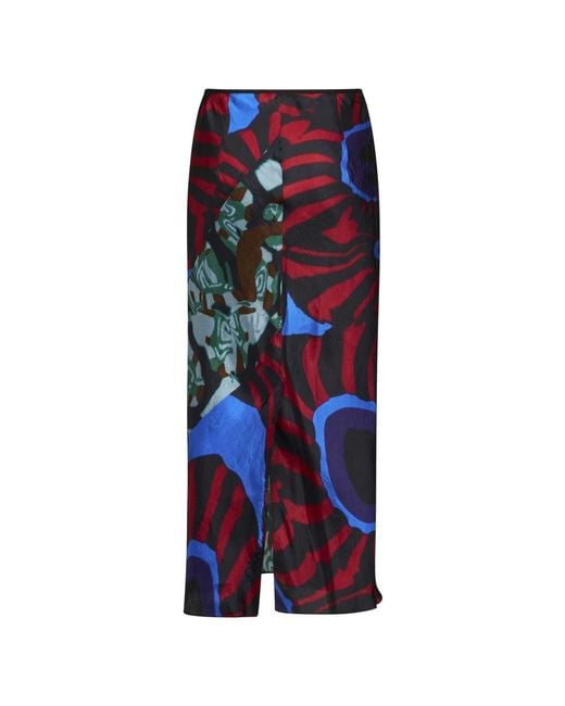 Dries Van Noten Blue Midi Skirts