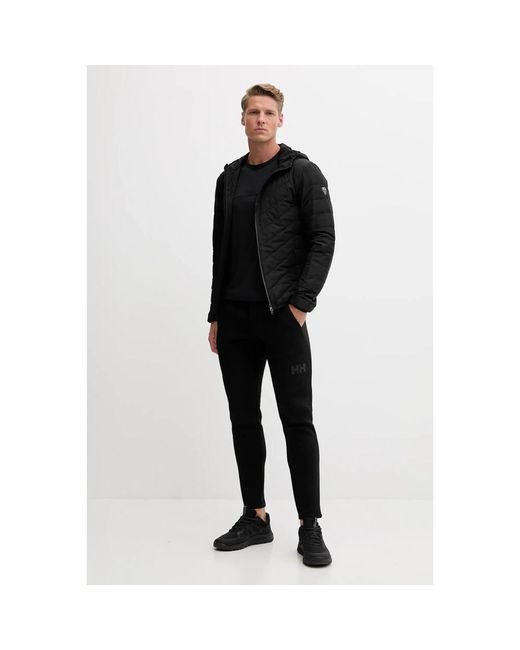 EA7 Logo Zip Down Jacket in het Black voor heren