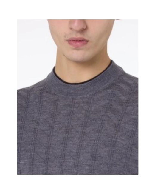 Paolo Pecora Blue Round-Neck Knitwear for men