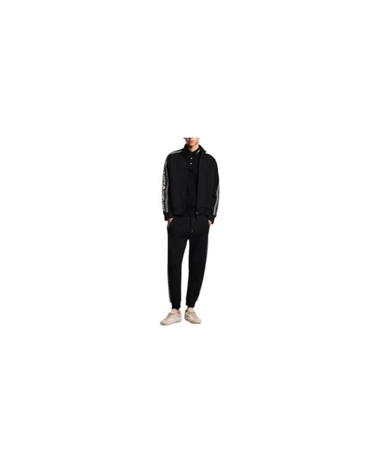 Emporio Armani Black Zip-Throughs for men