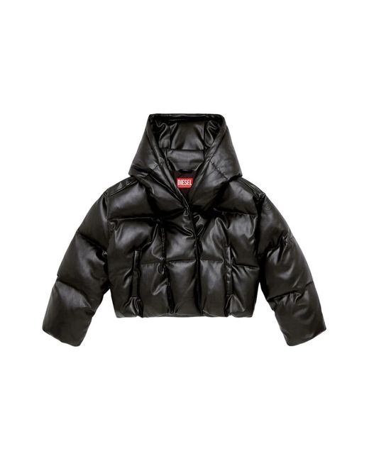 DIESEL Black Winter Jackets