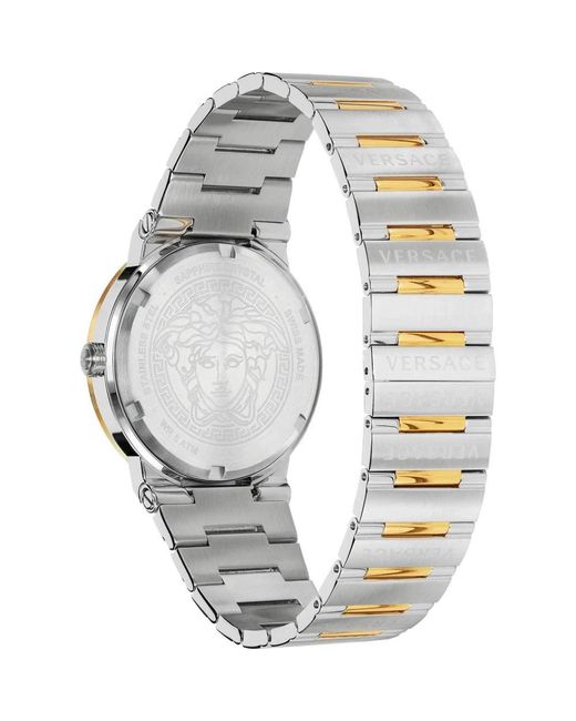 Versace Armbanduhr greca logo bicolor 41 mm vevi00420 in Metallic für Herren