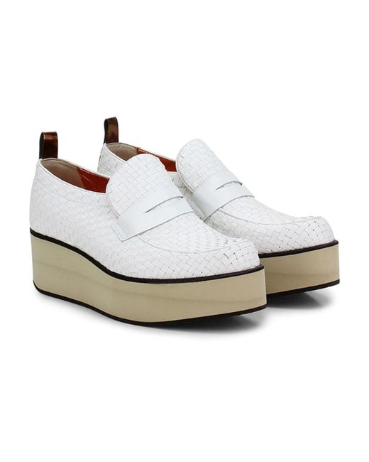 Alexander Smith White Loafers