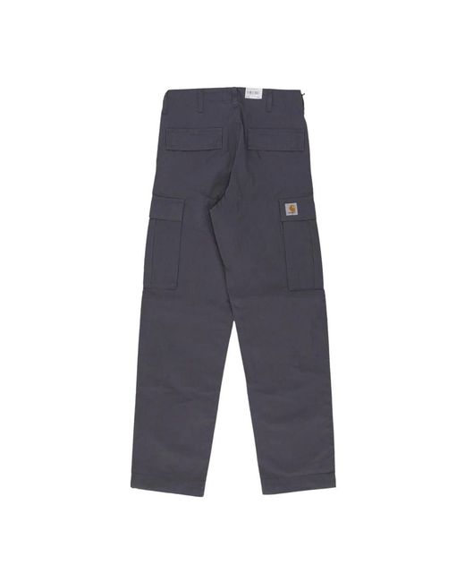 Carhartt Blue Straight Trousers for men