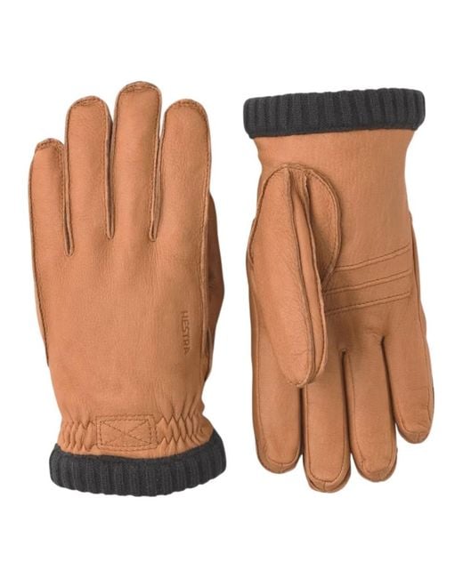 Hestra Brown Gloves for men