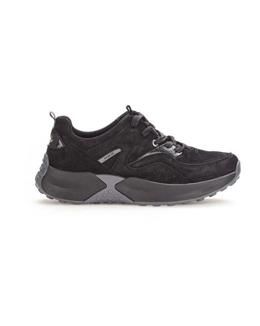 Gabor Black Schwarze samtkorb sneakers