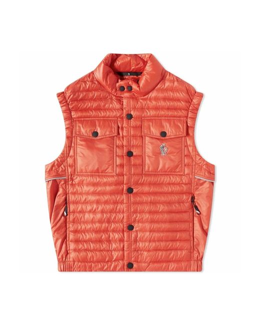Moncler Red Waistcoats for men