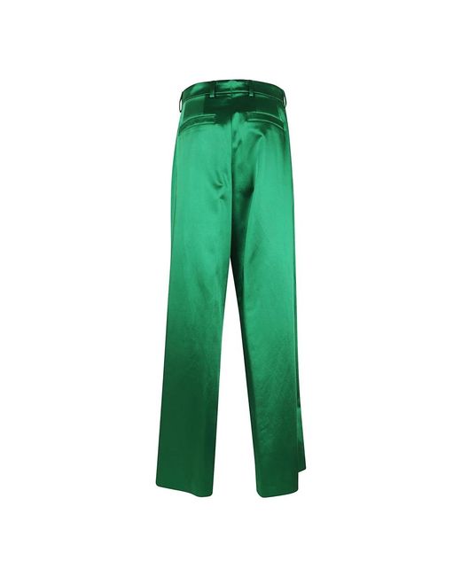 Dries Van Noten Green Wide Trousers
