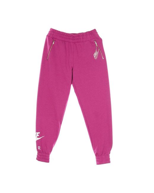 Nike Fitness ,Roze ,Katoen Fleece Trainingsbroek in het Red