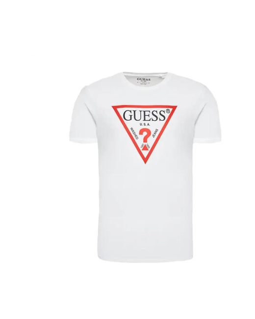 Guess T-Shirts in het White voor heren