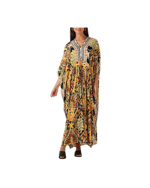 Louizon Metallic Farbenfrohes Midikleid
