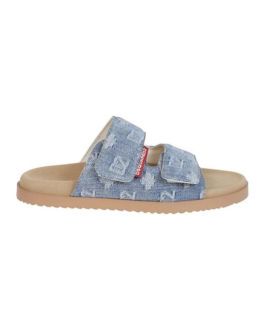 DSquared² Monogram Flat Sandalen in Blue für Herren