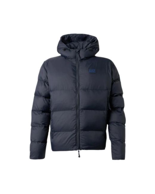 EA7 Blue Winter Jackets for men