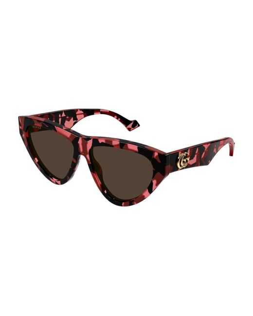 Gucci Brown Mutige cat-eye sonnenbrille
