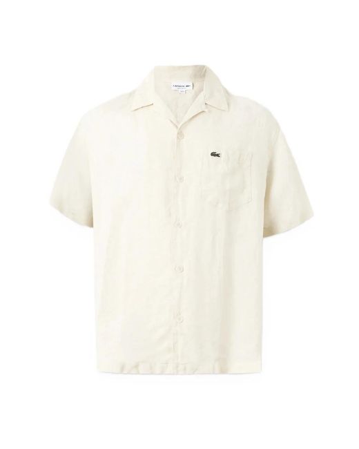 Lacoste White Short Sleeve Shirts for men