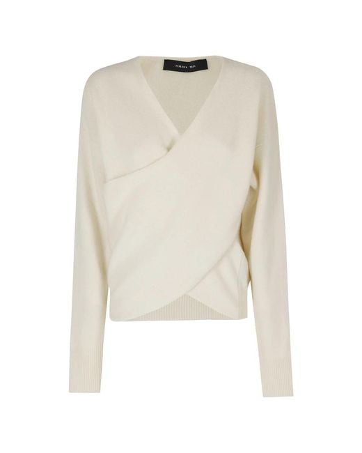 FEDERICA TOSI White V-Neck Knitwear