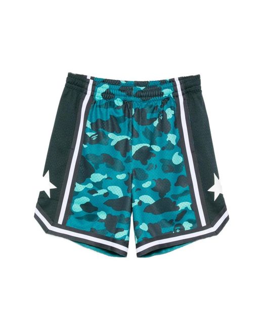 A Bathing Ape Blue Casual Shorts for men