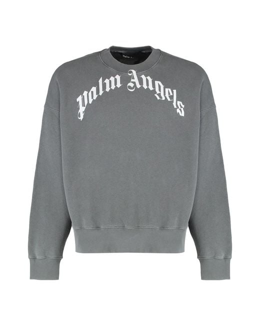 Palm Angels Gray Sweatshirts for men