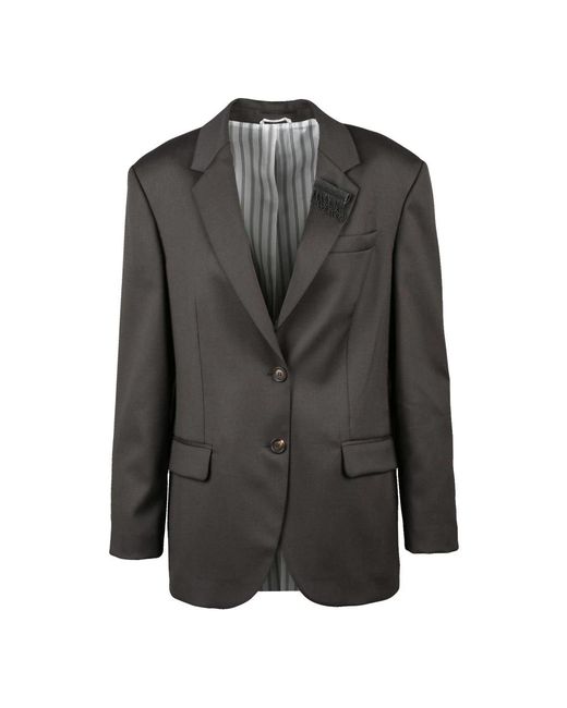 Brunello Cucinelli Giacca Stondata in het Black