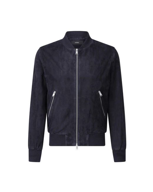 Arma Weiche leder blouson jacke in Blue für Herren