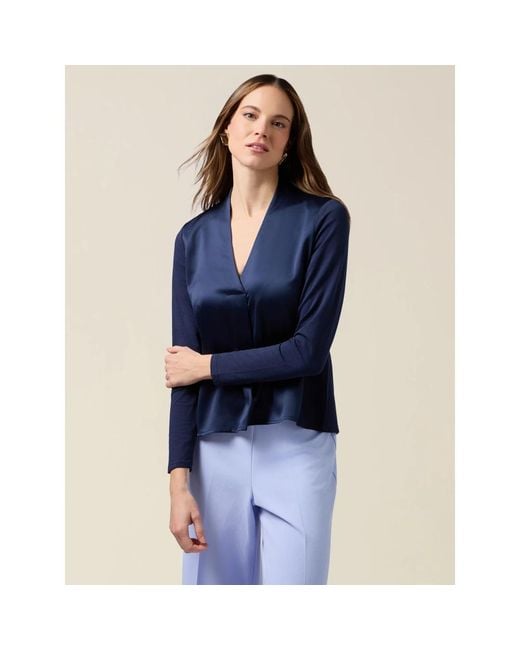 Blouses Oltre de color Blue