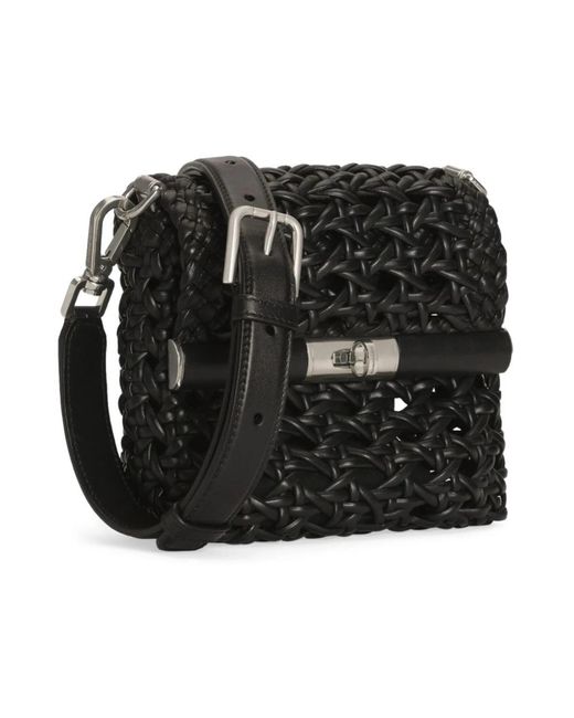 Dolce & Gabbana Schwarze Crossbody-Tasche Mit Twist-Lock in Black für Herren