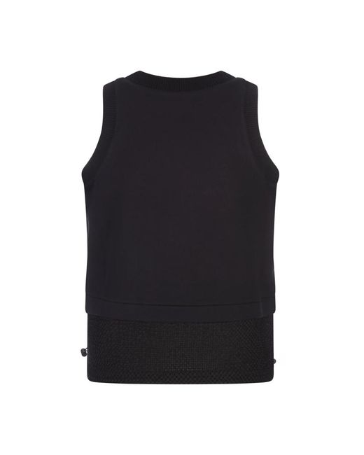 Moncler Sleeveless Tops in het Black