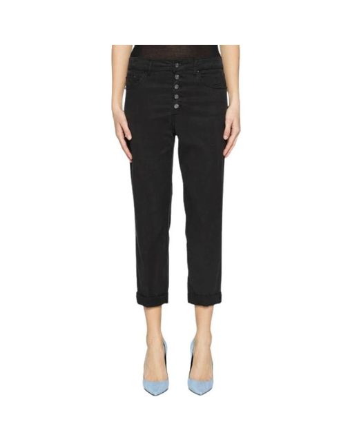 Dondup Black Cropped Jeans