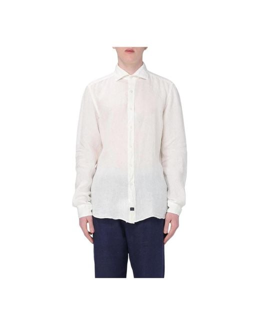 Fay White Casual Shirts for men