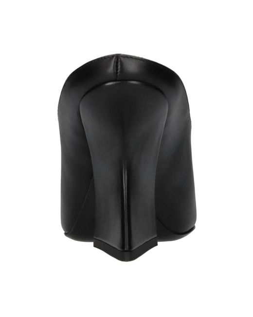 Mugler Black Leder-Mules