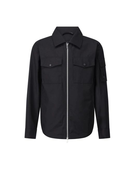 Moose Knuckles Jassen ,Zwart ,Sportieve Overgangsjas Met Logo-Detail in het Black voor heren